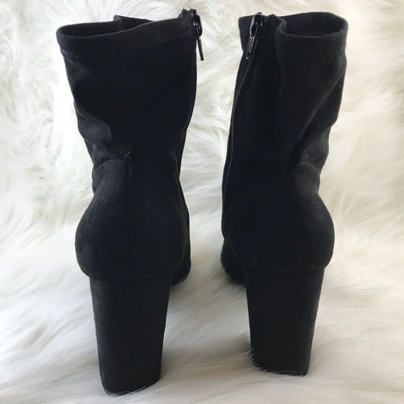 LEFT 9 RIGHT 8.5 Candies Black Block Heeled boot - Picture 3 of 8